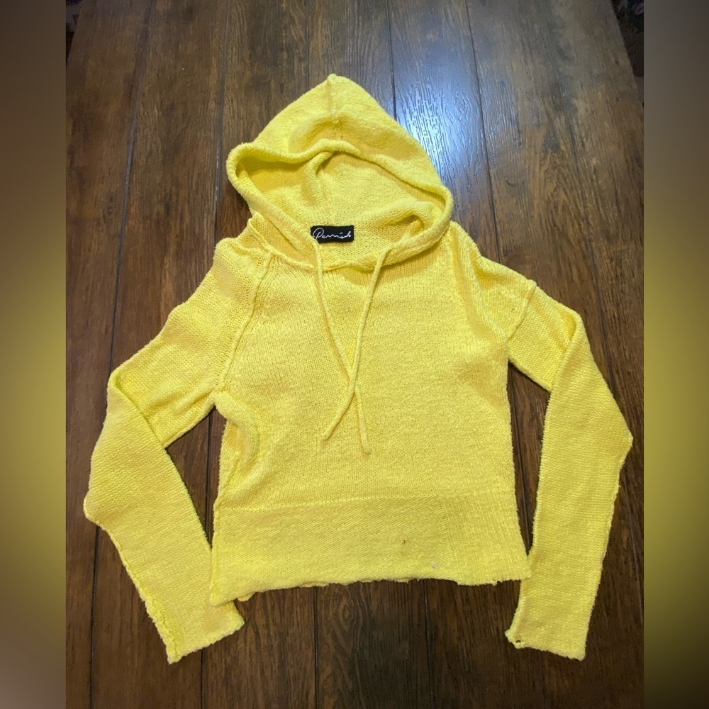 Parrish Bright Yellow Knit Sweatshirt Size Unknown B18
